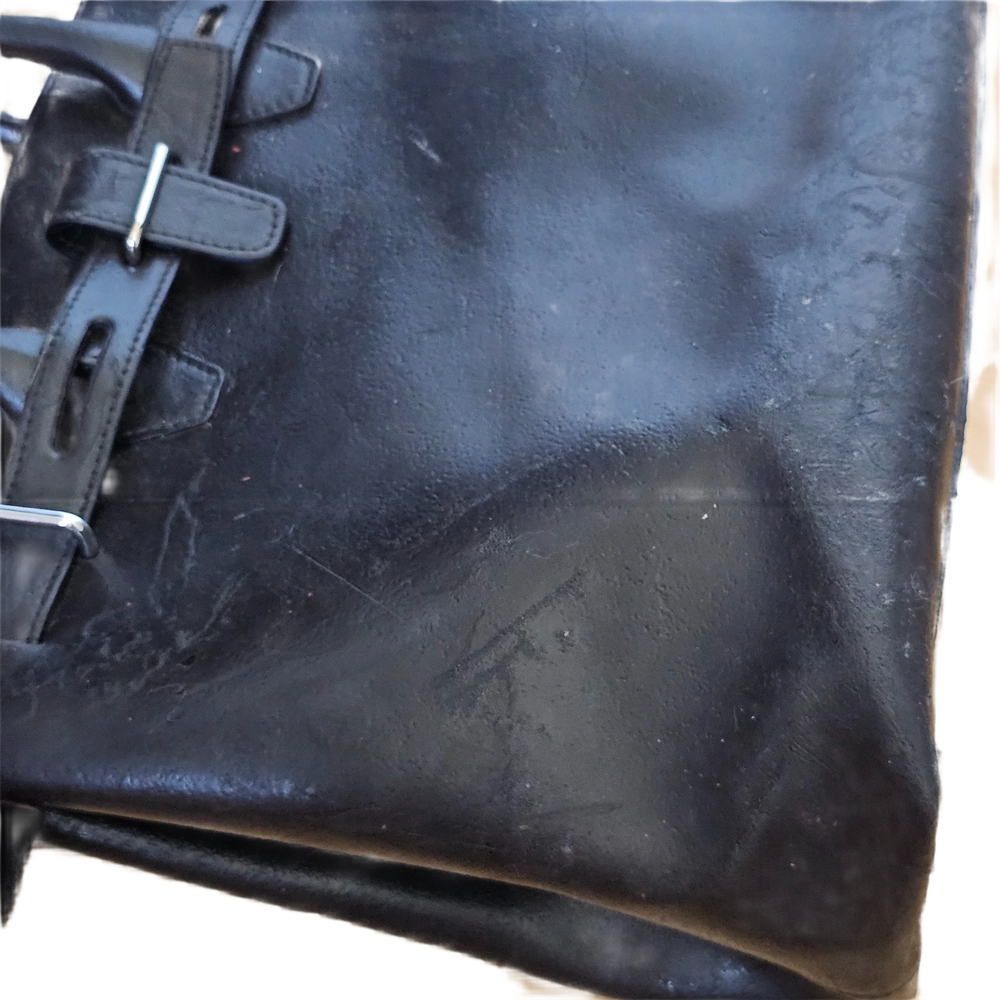 Furla Black Leather Tote – Distressed & Still Stunning - Picture 7 of 16
